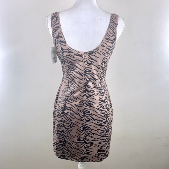 FOREVER21 FAUX SUEDE ANIMAL PRINT CUTOUT DRESS - Picture 4 of 6